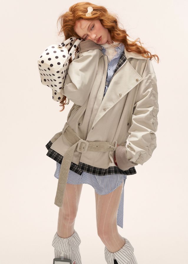 Cord-Neck Street Jacket