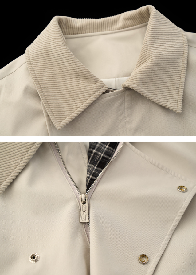 Cord-Neck Street Jacket