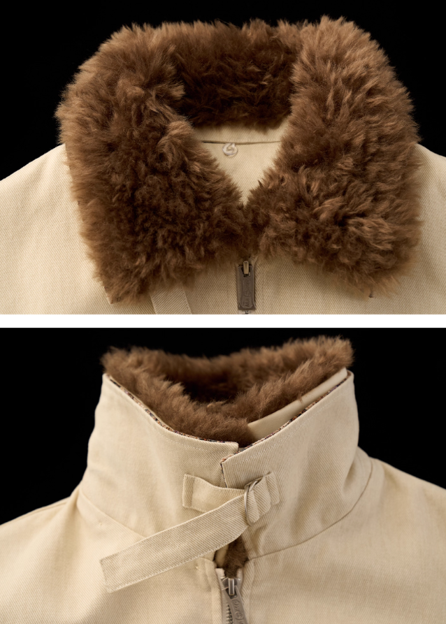 Fur-Collar Cargo Jacket