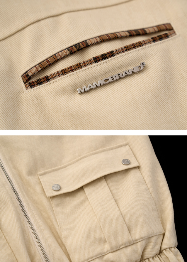 Fur-Collar Cargo Jacket