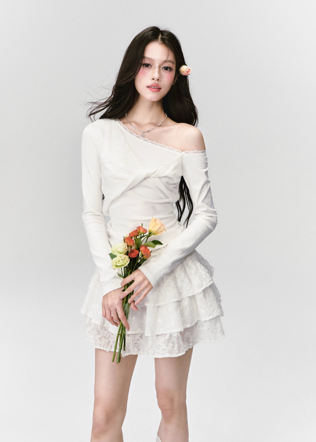 White Trace Lace Top