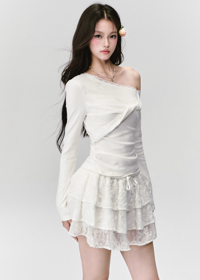 White Trace Lace Top
