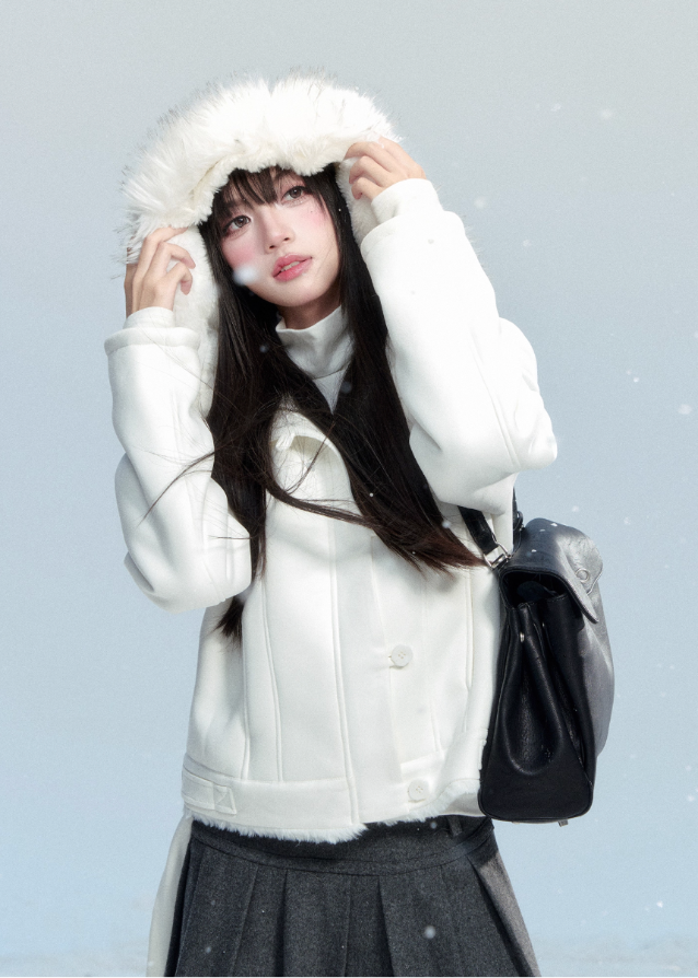 Velvet Dawn Cropped Coat