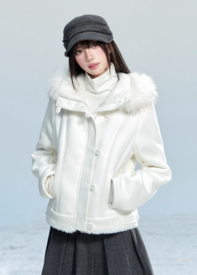 Velvet Dawn Cropped Coat