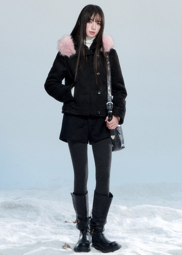 Velvet Dawn Cropped Coat