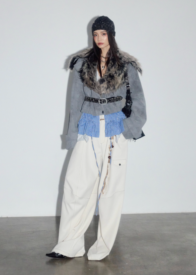K-Street Detachable Hem Fur Jacket