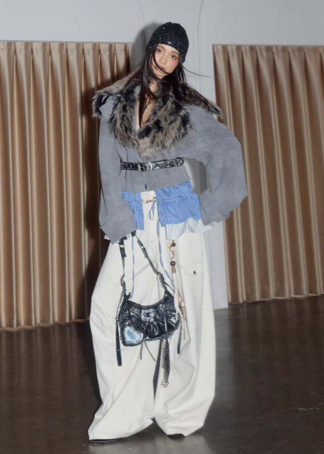 K-Street Detachable Hem Fur Jacket