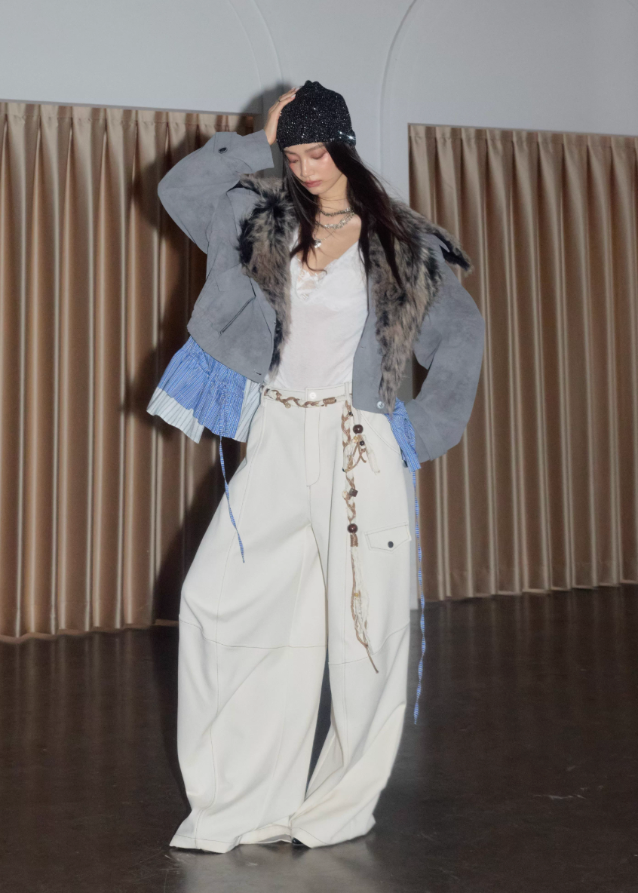 K-Street Detachable Hem Fur Jacket