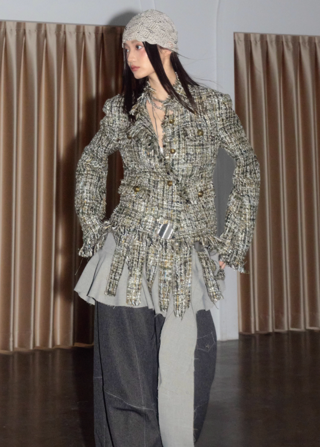 Wandering Muse Destructed Tweed Jacket