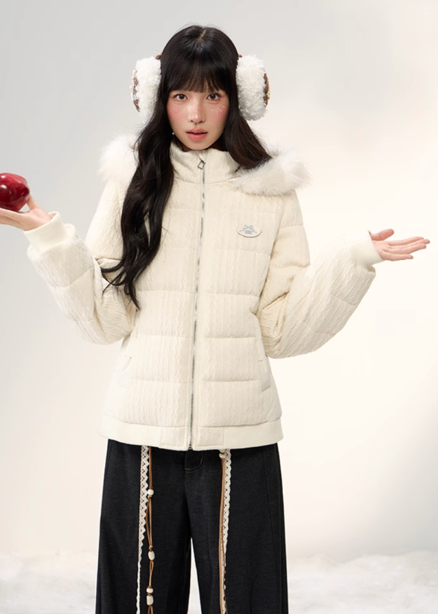 Winter Cloud Fur-Trim Down Jacket