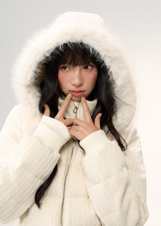 Winter Cloud Fur-Trim Down Jacket
