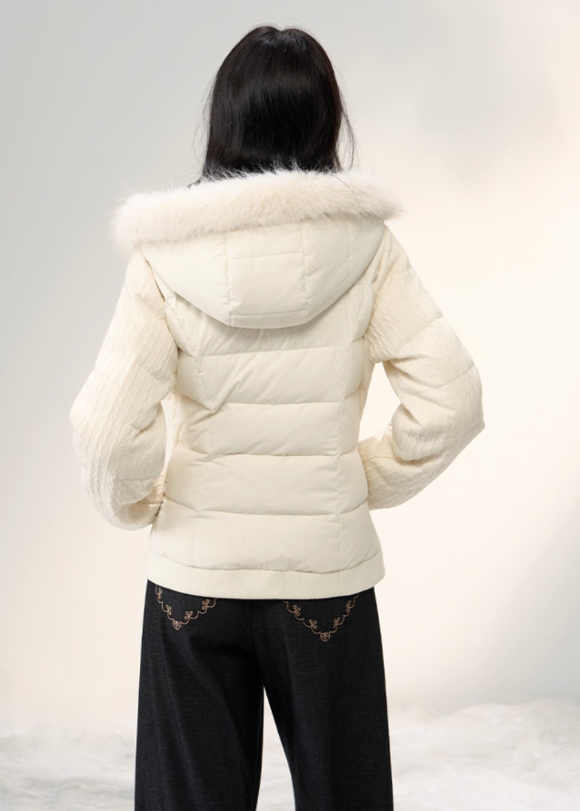 Winter Cloud Fur-Trim Down Jacket