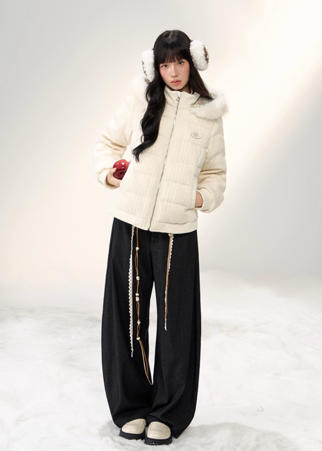 Winter Cloud Fur-Trim Down Jacket
