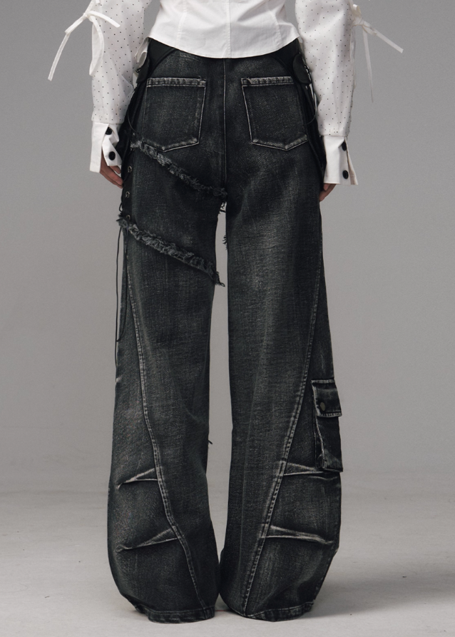Midnight Stitch Wide-Leg Jeans