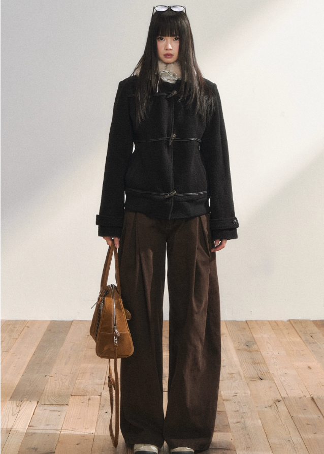 Classic Black Cozy Wool Jacket