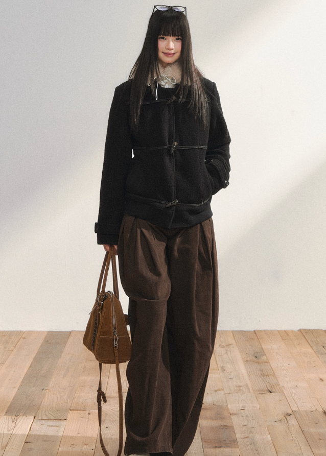 Classic Black Cozy Wool Jacket