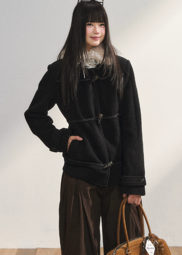 Classic Black Cozy Wool Jacket