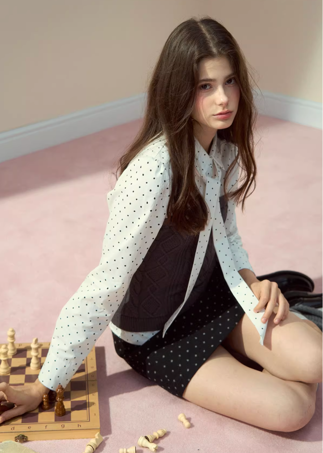 Polka Dot Bow-Tie Patchwork Set