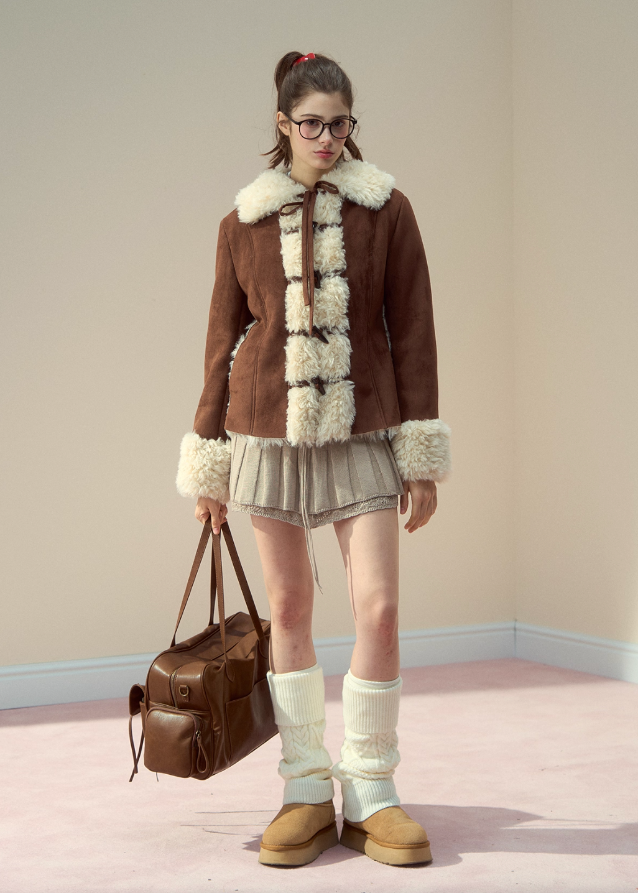 Warm Retro Lapel Fleece Jacket