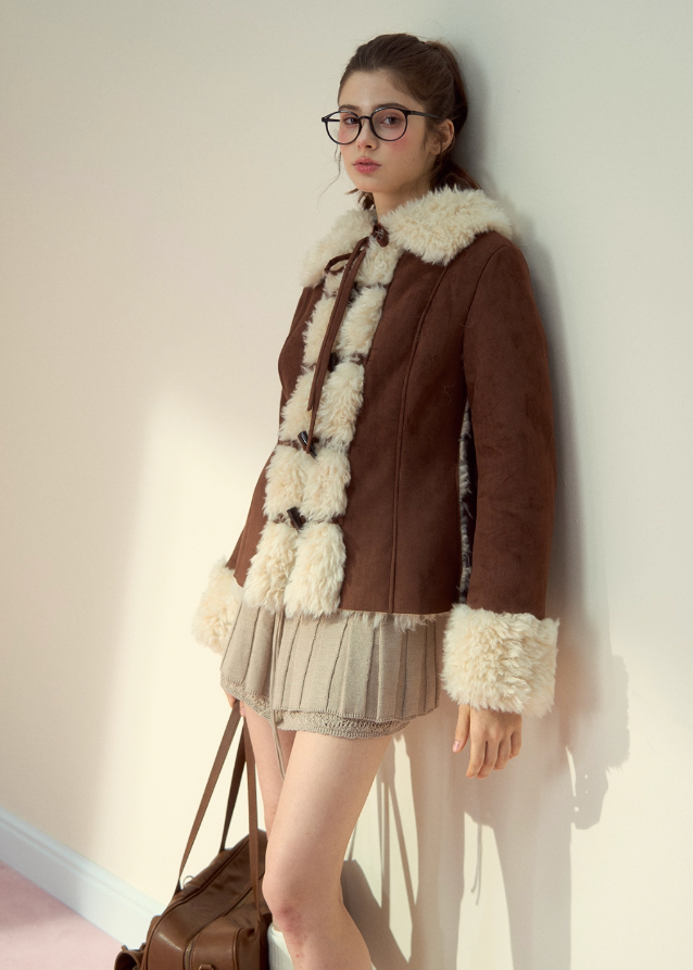Warm Retro Lapel Fleece Jacket