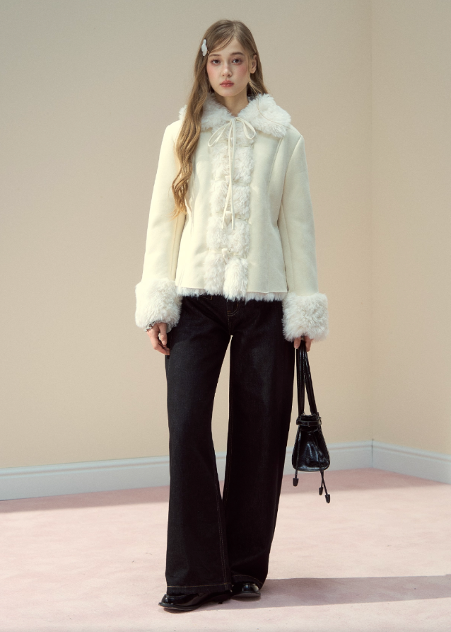 Warm Retro Lapel Fleece Jacket