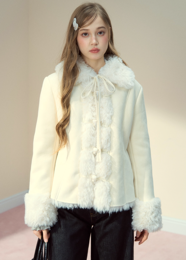 Warm Retro Lapel Fleece Jacket