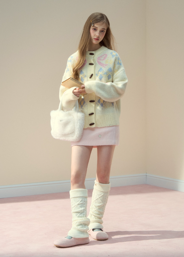 Bow Fair Isle Cozy Wool Jacket