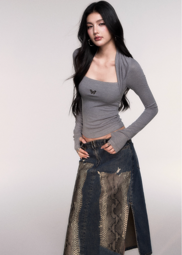 Sleek Frame Fake-Two Long Sleeve