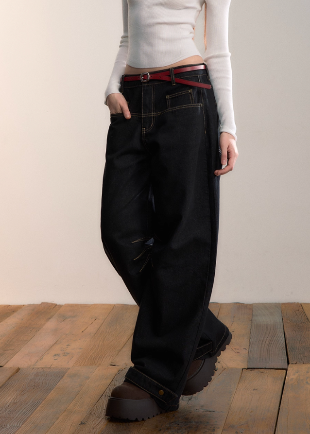 Vintage Raw Indigo Extra-Wide Jeans Hover Image
