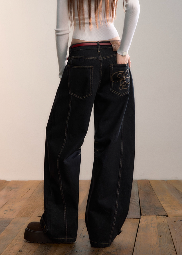 Vintage Raw Indigo Extra-Wide Jeans