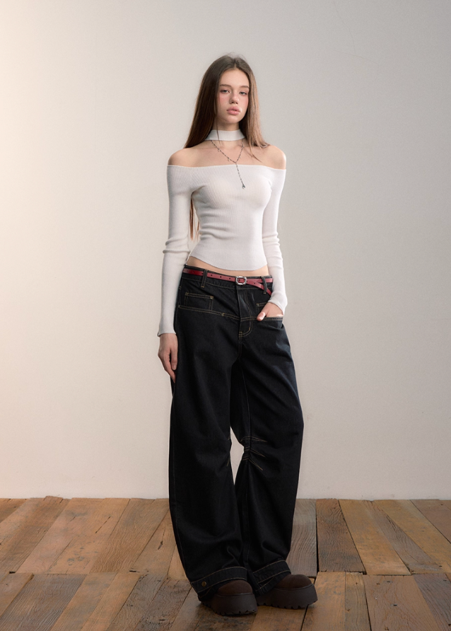 Vintage Raw Indigo Extra-Wide Jeans
