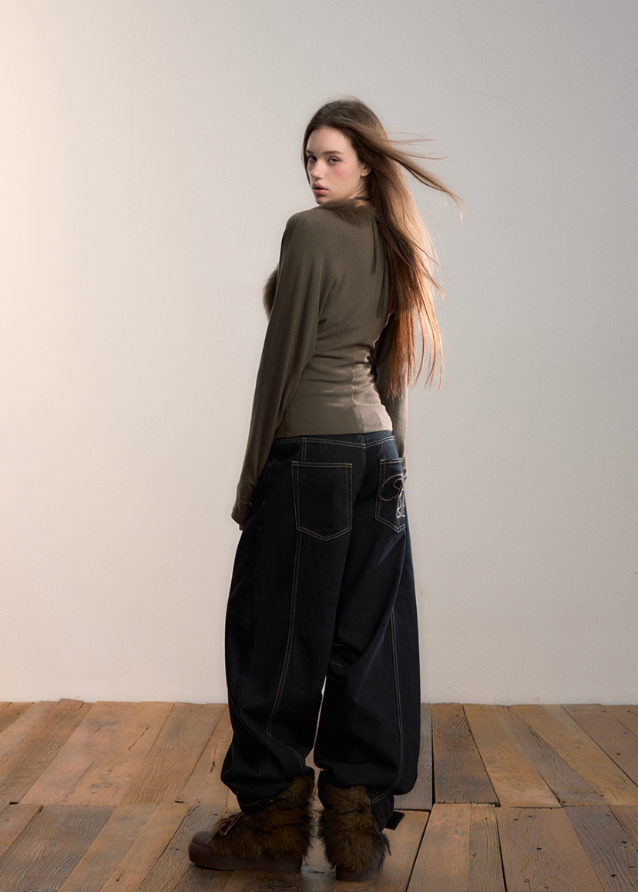 Vintage Raw Indigo Extra-Wide Jeans