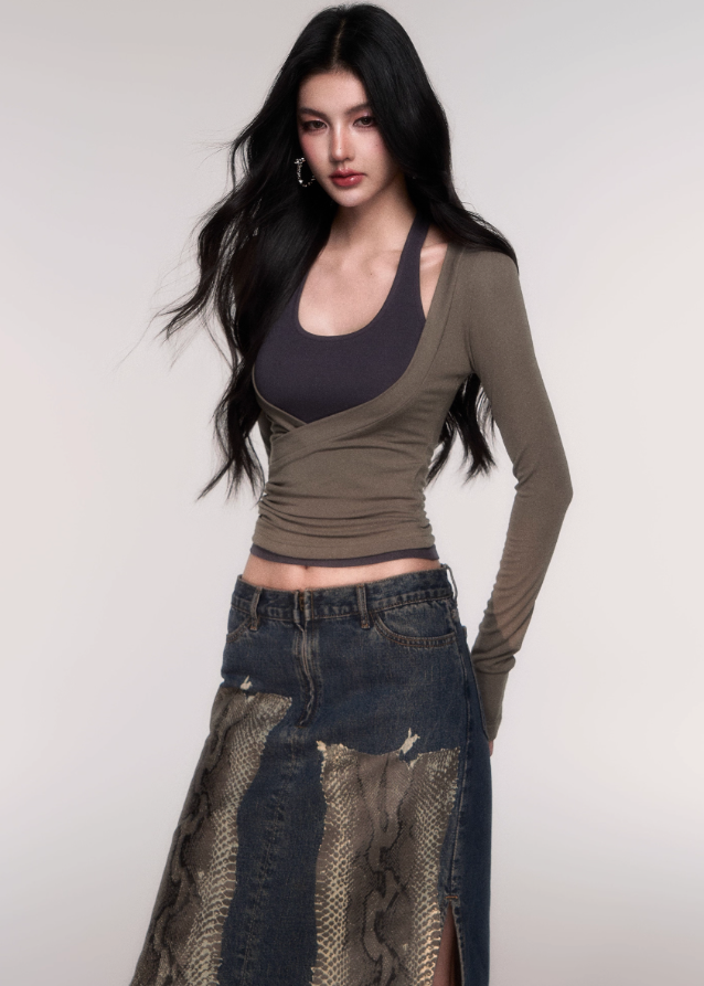 Dual Fit Halterneck Two-Piece Top Main Image