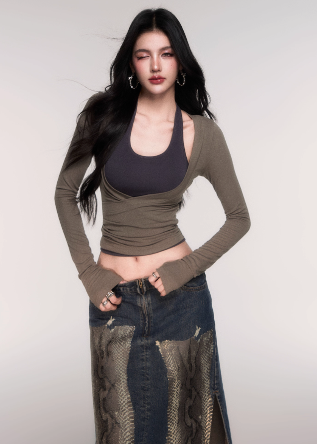Dual Fit Halterneck Two-Piece Top