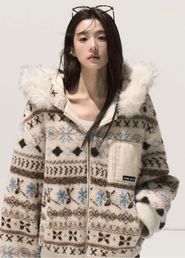 Nordic Ridge Retro Jacquard Jacket
