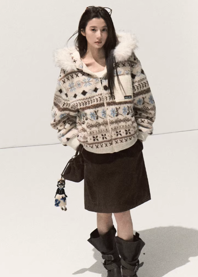 Nordic Ridge Retro Jacquard Jacket