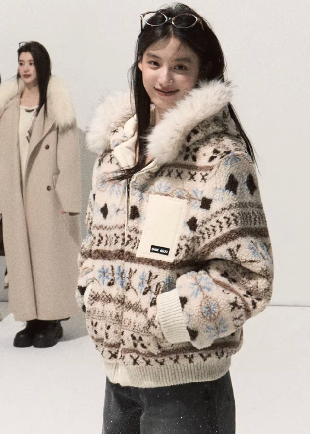 Nordic Ridge Retro Jacquard Jacket