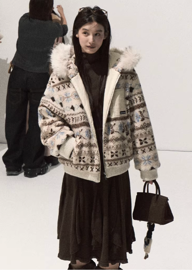 Nordic Ridge Retro Jacquard Jacket