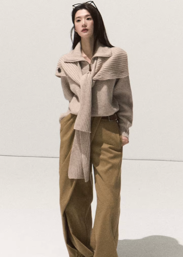 Clean Fold Relaxed Architecture Trousers Hover Image