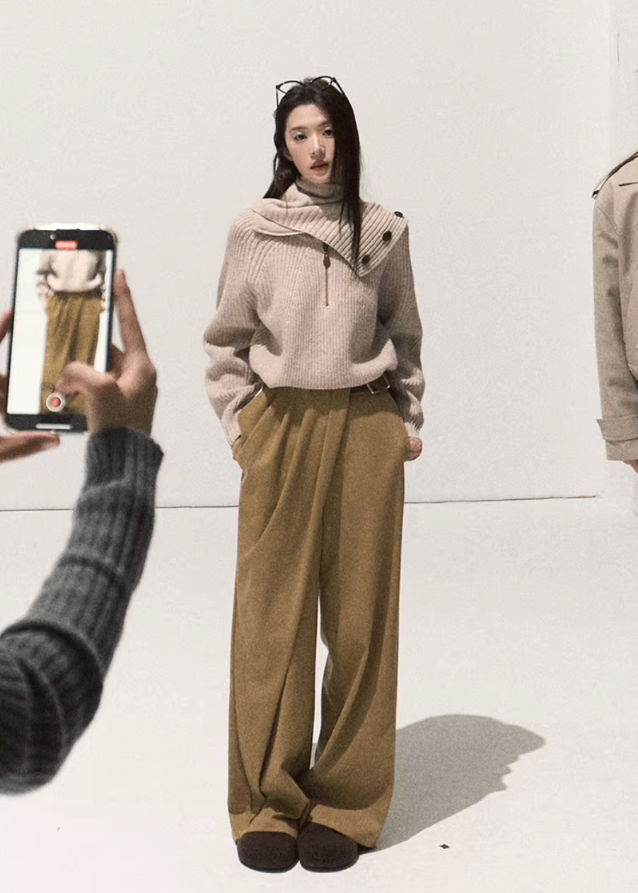 Clean Fold Relaxed Architecture Trousers