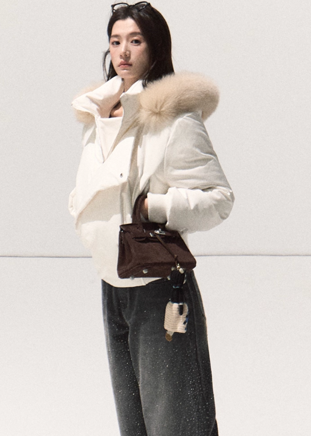 Arctic Sculpt Fox-Fur Down Jacket