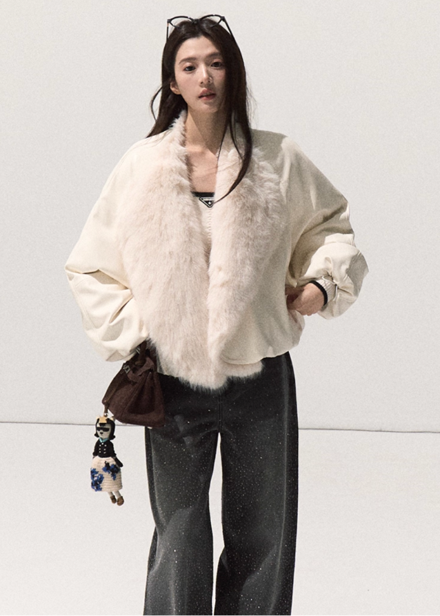 Winter Shearline Fox Trim Down Jacket