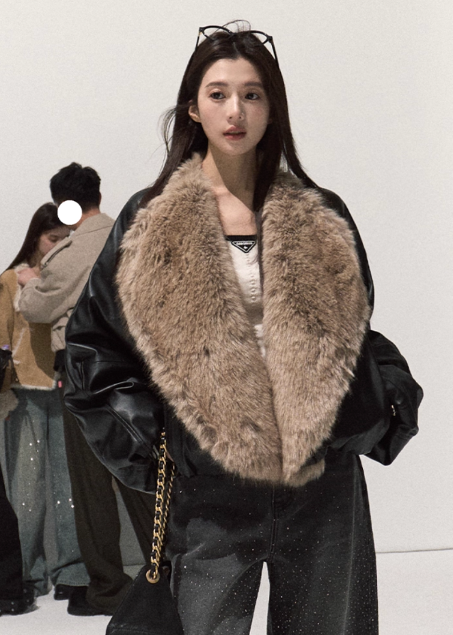 Winter Shearline Fox Trim Down Jacket