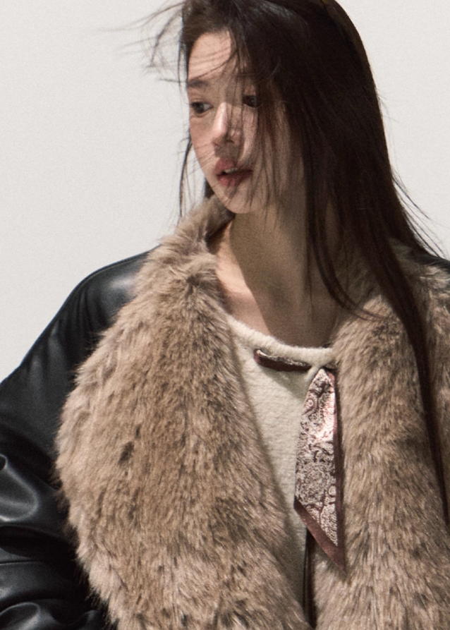 Winter Shearline Fox Trim Down Jacket
