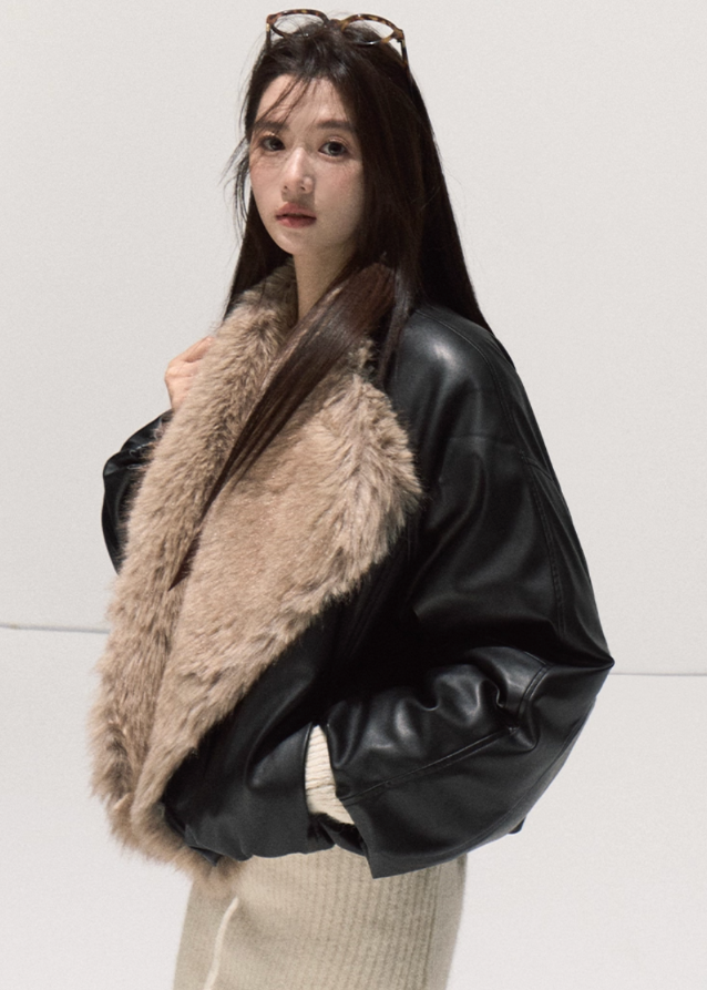 Winter Shearline Fox Trim Down Jacket
