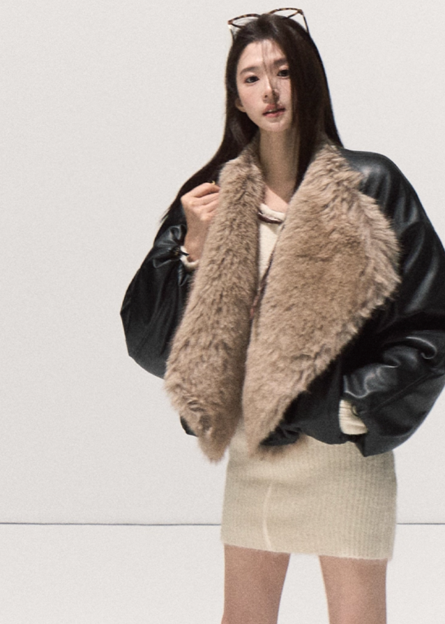 Winter Shearline Fox Trim Down Jacket