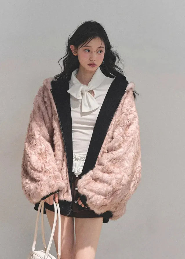 Reverie Reversible Plush Hood Jacket