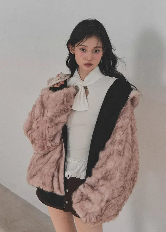 Reverie Reversible Plush Hood Jacket