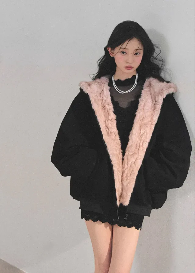 Reverie Reversible Plush Hood Jacket