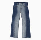 【25s Jul.】Contrast color tie-dye gradient flared jeans